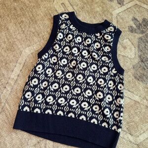 Future collective blue flower sweater vest